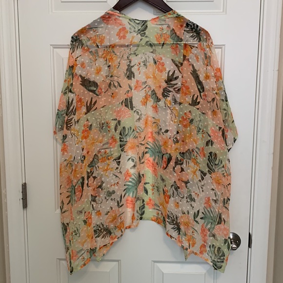 Sheer Floral Cover-Up - Picture 2 of 7